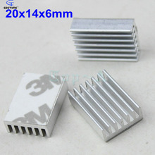 Gdstime 30pcs 20x14x6mm Aluminum Heatsink Radiator IC LED Heat Sink Cooling Fan Cooler for Chip Electronic 20mm 14mm 6mm 2024 - buy cheap