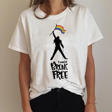 ЛГБТ гей гордость рубашка Радуга лесбиянок летний топ женские Графические футболки Женская винтажная одежда размера плюс grunge ulzzang 2024 - купить недорого