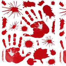 Bloody HAND PRINT Stickers Halloween Decoration Zombie Dead Party Prop Scary Hot 2024 - buy cheap
