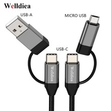 USB C Welldiea 2,0 Micro USB быстрая зарядка кабель USB-с кабель для передачи данных для Galaxy S8/S9 S9 + Xiaomi huawei LG V30 и многое другое 2024 - купить недорого