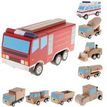 Магнитная деревянная игрушка автомобиль грузовик Модель автомобиля Обучающие Игрушки для раннего развития подарок на день рождения для детей 2024 - купить недорого