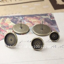 Antique Bronze plated 500pcs/lot 8-10-12-14-16mm Pad Earring Back Earring Blanks NICKEL Lead finding with Gift FREE shipping 2024 - buy cheap