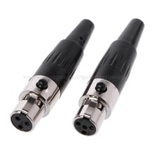 1Pcs High Quality Mini XLR 3 4 Pin Female Plug Small XLR Audio Microphone Connector for MIC Soldering Straight JUL16 dropship 2024 - buy cheap