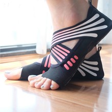 Calcetines antideslizantes para mujer, medias de cinco dedos, con espalda descubierta, para baile, Pilates, Yoga, Fitness, Ballet 2024 - compra barato