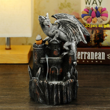 Backflow Incense Burner 20PCS Cones Stick Holder Dragon Waterfall Censer Purple Clay Aroma Smoke Home Officer Dropshipping 2024 - buy cheap