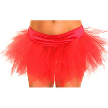 Red Fluffy Teenage Girl Adult Women Gothic Layered Mesh&Satin Pettiskirt Tutu Skirt Party Dance Performance Lolita Mini Skirt 2024 - buy cheap