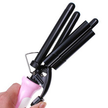 Hair Curler hair iron care women Hair Curling Iron styling tools Three Barrel machine products band color hair accessories 2024 - buy cheap