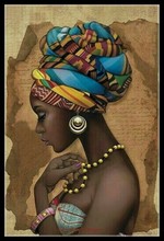 Needlework for embroidery DIY Crafts DMC Color High Quality - Counted Cross Stitch Kits 14 ct Oil painting - African Girl 2024 - buy cheap