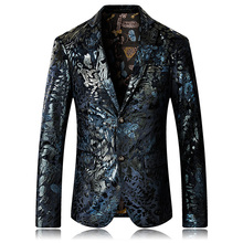 Moda de lujo para hombre, Blazers hechos a medida, para fiesta, Casual, abrigo, chaqueta, traje Floral de alta calidad para hombres, chaqueta, chaquetas de una sola hilera 2024 - compra barato