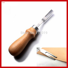 New French Style Leathercraft Leather Edge Beveler Cutting Skiving Trimming Tool With Wood Handle 2024 - buy cheap