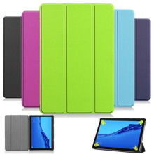 Funda ultradelgada para tableta Huawei MediaPad T5 AGS2-W09/L09/L03/W19, 10,1 pulgadas, colorida, con soporte, triple flotador inteligente 2024 - compra barato