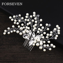 Crystal Pearl Hair Combs Women Hair Accessories Bride Bridesmaid Wedding Hair Combs Hairwear Bride Headdress Hair Ornaments 2024 - buy cheap