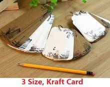 1set/lot NEW Vintage Chinese style Ink painting Kraft paper bookmark set/gift Tag/lable/card 2024 - buy cheap
