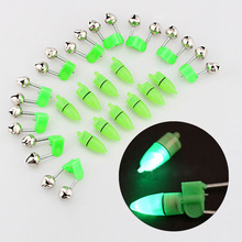 10pcs LED Flash Light Night Electronic Fishing Bite Alarm Finder Lamp Double Twin Bells Tip Clip On Fishing Rod Tackle - 2024 - buy cheap