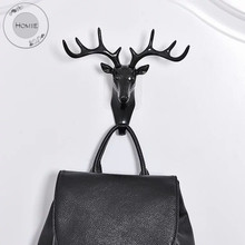 HOMIN Wall Hanging Hook Vintage Deer Head Antlers for Hanging Clothes Hat Scarf Key Deer Horns Hanger Rack Wall  For Home Decor 2024 - buy cheap