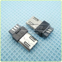 200pcs/lot Micro USB 5P plug Micro USB 5Pin Charging sockect Connector DIY USB male plug 2024 - buy cheap