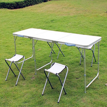 Mueble Folding Dining Table  Outdoor Aluminum Alloy Tables Loading 25kg with Umbrella Hole Dining Room Sets 180cm length 2024 - buy cheap