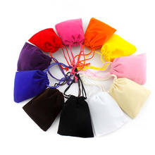 10pcs 10*8cm Velvet Bag White Red Black Pink Green Drawstring Pouch Gift & Packing Bags For Wedding 2024 - купить недорого