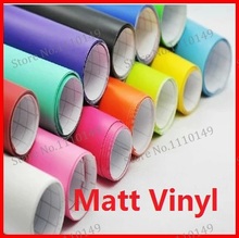 1 PC 1.52Mx50cm Matt Vinyl Film car wrap Matte vinyl car sticker many color option FREE SHIPPING 2024 - buy cheap