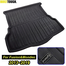 For Ford Fusion Mondeo 2013- 2016 2017 2018 2019 Rear Trunk Boot Mat Liner Cargo Floor Tray Carpet Mud Kick Protector Overlay 2024 - buy cheap