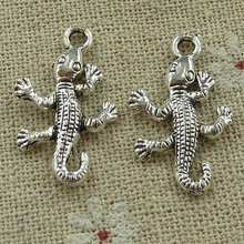 210 pieces tibetan silver gecko charms 26x15mm #3519 2024 - buy cheap