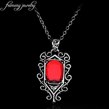 Feimeng jewelry-collar con colgante de cristal rojo, colgante de la ciudad de los instrumentos Mortal de los huesos, para collar de la señora 2024 - compra barato