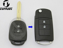Carcasa de llave remota abatible para Toyota Camry TOY43, carcasa de mando a distancia, 2 botones, nuevo 2024 - compra barato