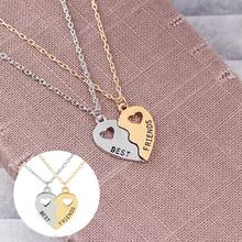 Fashion New Best Friends Forever Necklace BFF Necklaces For Women Hollow Broken Love Heart Pendant Gold Necklaces&Pendants 2024 - buy cheap