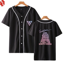 SEVENTEEN Kpop Printed Baseball T-shirts Women/Men Fashion Summer Short Sleeve Tshirts 2018 Casual Hot Sale Fans Tee Shirts 2024 - buy cheap