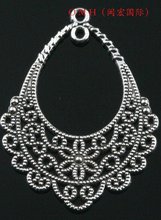 OMH wholesale jewelry Free shipping 6pcs tibetan silver pendants earring connectors Drop Earrings 41x31mm EH317 2024 - buy cheap