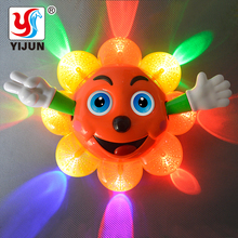 Brinquedo giratório brilhante 3d, brinquedo infantil elétrico universal operado à bateria com luzes piscantes 2024 - compre barato