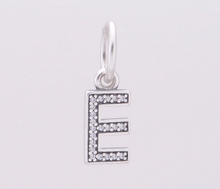 Authentic 100% 925 Sterling Silver Letter E Beads Charm Women Jewelry Suitable for Brand Charm Bracelets & Necklaces 2024 - buy cheap