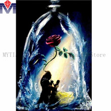 Flower,Red Rose,5D DIY Diamond Painting Full Square Round Drill Diamond Embroidery Cartoon Loves Cross Stitch Kits Home Decor 2024 - buy cheap