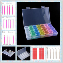 5D Diamond Painting Tools 28 Grids Storage Box Sticky Pen tweezers DIY Embroidery Cross Stitch Tool Kit Accessories A4 LED light 2024 - buy cheap