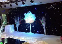 Cortina estrela LED estrela Cortina de pano de fundo pano de cortina do palco de casamento a luz das estrelas 2*3M/3*4M/3*6M/4*8M CD50 W03 2024 - compre barato
