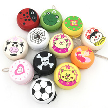 2019 brinquedos de yoyo de madeira bonito estampas animais joaninha brinquedos crianças yo-yo bola criativo yo yo brinquedos de infância favorito da criança j0006 2024 - compre barato