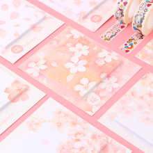 2Pcs/lot Kawaii Pink Cherry Blossoms Memo Pad Sticky Notes Paper Stickers Notebook Diy Scrapbooking Stationary Stickers 2024 - buy cheap