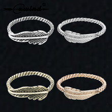 Cxwind  Punk Feather Ring Vintage Twist Leaf Rings for Women Fashion Copper Jewelry Statement Birthday  Holiday Ring 2024 - buy cheap