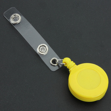 Durable Retractable Yo Yo Key Ring PULL CHAIN Belt Clip ID CARD Holder - Yellow 2024 - buy cheap