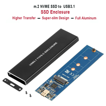 NVMe-carcasa PCIE para disco duro M.2 a USB 3,1, caja de unidad de disco duro externo, tipo C, M, SSD, Funda de disco duro 2024 - compra barato