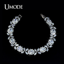 Umode bijoux na moda cor de ouro branco grau superior multishaped aaa cz tênis pulseiras para mulheres jóias luxo aub0023 2024 - compre barato