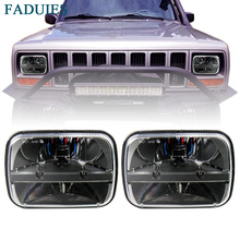 FADUIES 5x7 Inch Led Truck Headlight 6x7" high Low Beam square Led Headlight For Jeep Cherokee XJ Trucks 5x7" Square Headlamp 2024 - buy cheap