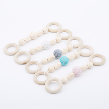 Baby Play Gym Montessori Toys Baby Teether Beech Wood Ring Crochet Beads Wooden Bracelet Rattle Toyes Dental Care Accessories 2024 - buy cheap