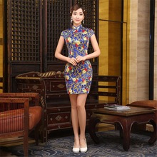 Shanghai Story-vestido tradicional de seda sintética, Cheongsam, fiesta, corto, Oriental, China, Qipao 2024 - compra barato