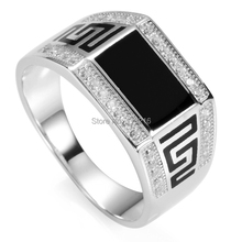 Eulonvan Black Resin 925 sterling Silver wedding rings Jewelry & Accessories for men dropshipping S-3778 size 7 8 9 10 11 12 13 2024 - buy cheap