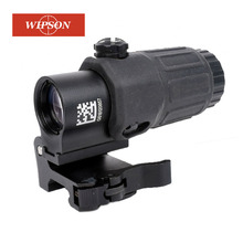 WIPSON-lupa 3X Airsoft con interruptor a lado, montaje QD desmontable rápido para caza, color negro, arena y rojo 2024 - compra barato