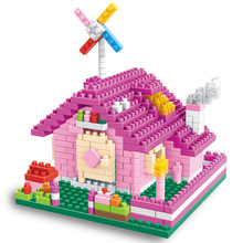 Cute Model Building Blocks Sets Colorful Princess House Toys for Children Educational Kids Small Plastic Bricks Brinquedos 2024 - buy cheap