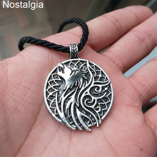 Nostalgia Viking Odin Raven Crow And Wolf Amulet Jewerly Neckless Uzun Kolye Vikings Men Pendant 2024 - buy cheap