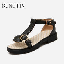 Sungtin New Arrival Gladiator Women Summer Sandals Plus Size Woman Fashion Flat Platform Sandals Ladies Casual Handmade Shoes 2024 - buy cheap