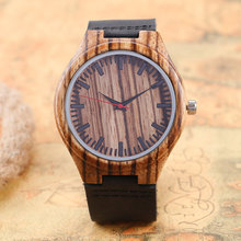 Relógios de madeira design vintage, relógios de pulso feitos à mão de bambu, criativo, simples, esportivo 2024 - compre barato